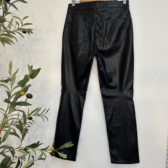 GAP Brown Faux Leather ‘90s Straight High Rise Pants – Size 29 (8P) - Picture 4 of 4
